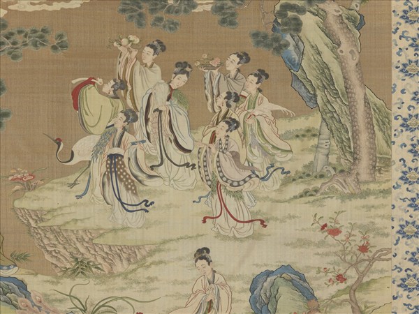 清緙絲群仙祝壽　軸