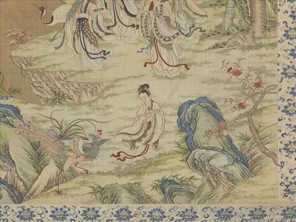 清緙絲群仙祝壽　軸