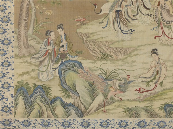 清緙絲群仙祝壽　軸