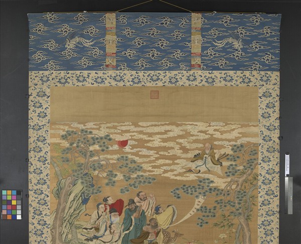 清緙絲群仙祝壽　軸