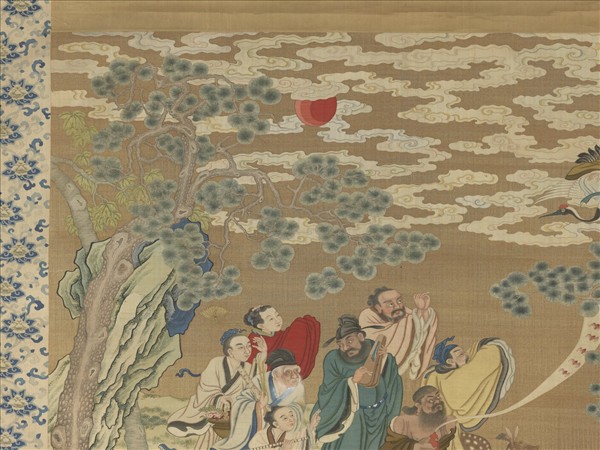 清緙絲群仙祝壽　軸