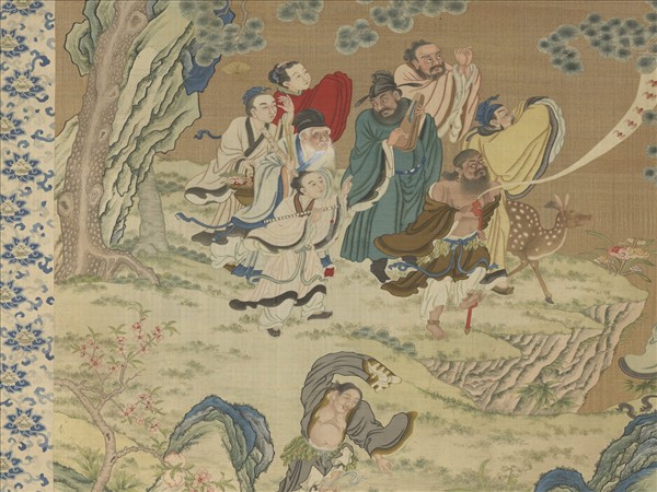 清緙絲群仙祝壽　軸