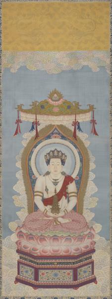 清緙絲無量壽佛　軸