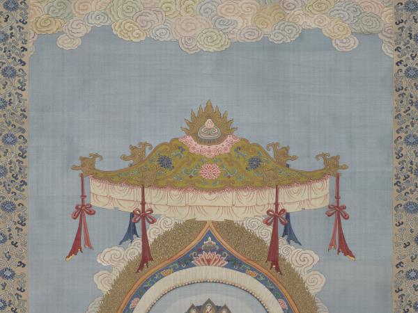 清緙絲無量壽佛　軸