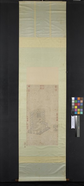 明人臨宋人白描大士像　軸