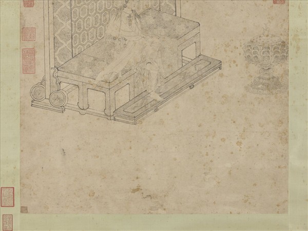 明人臨宋人白描大士像　軸