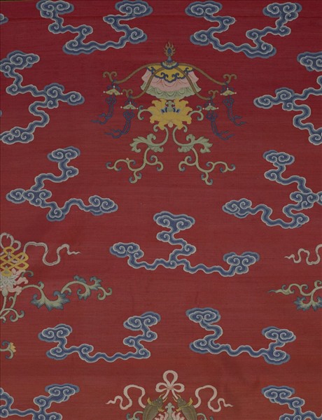 清緙絲御製三星圖頌並恭繪圖　軸