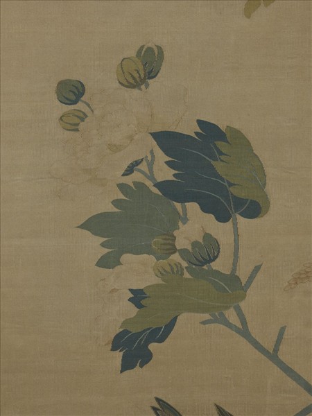 宋緙絲崔白一鷺榮華　軸