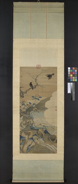 宋緙絲花鳥　軸