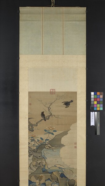 宋緙絲花鳥　軸