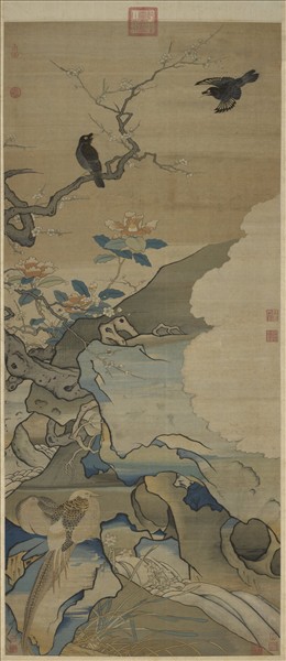 宋緙絲花鳥　軸