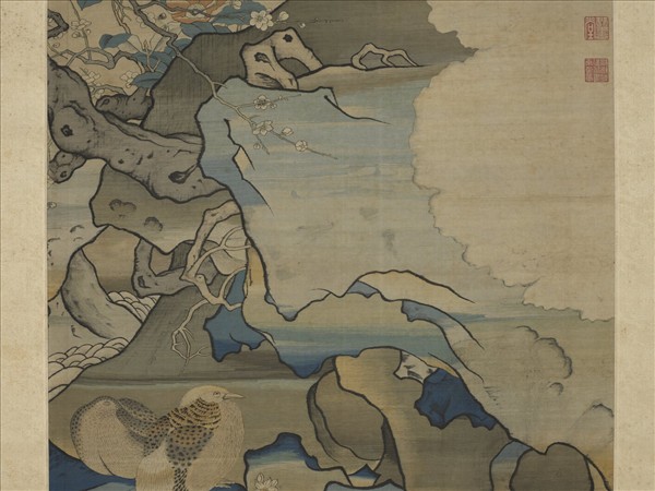 宋緙絲花鳥　軸