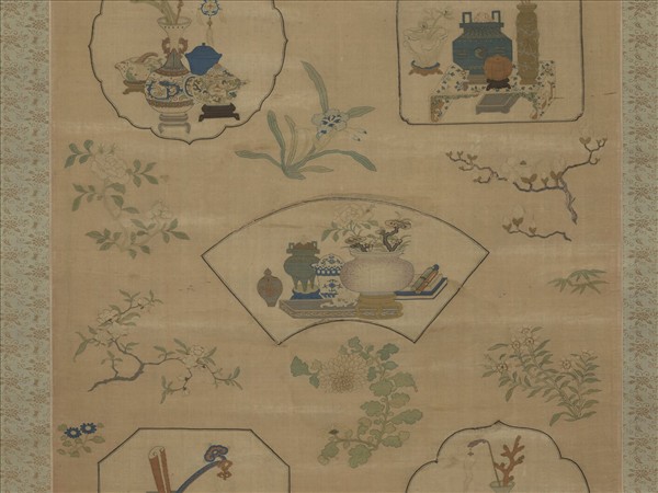 清乾隆緙絲博古書幌（二）　軸