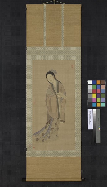 清仿舊緙絲美人　軸