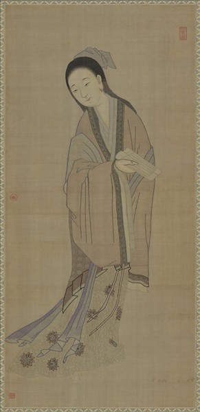 清仿舊緙絲美人　軸