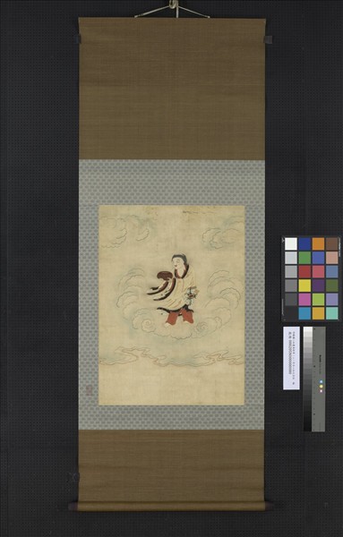 明顧繡八仙慶壽掛屏（二）和合二仙之合仙　軸