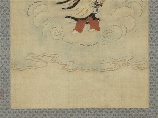 明顧繡八仙慶壽掛屏（二）和合二仙之合仙　軸