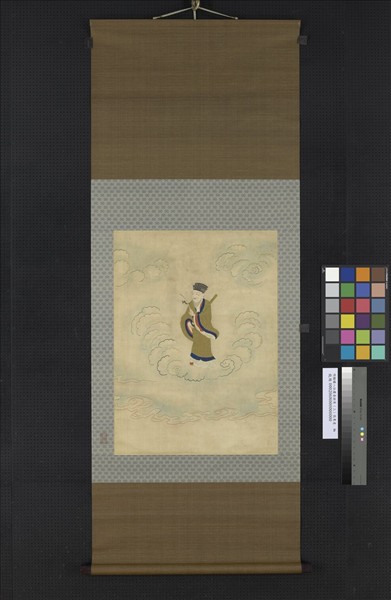 明顧繡八仙慶壽掛屏（三）張果老　軸