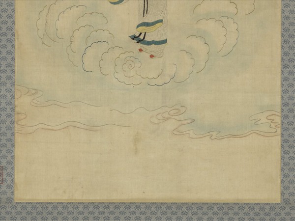 明顧繡八仙慶壽掛屏（四）何仙姑　軸