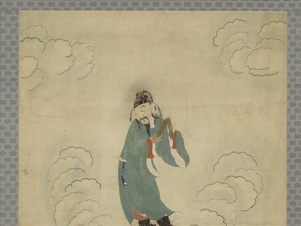 明顧繡八仙慶壽掛屏（八）曹國舅　軸