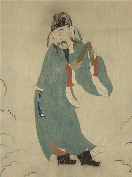明顧繡八仙慶壽掛屏（八）曹國舅　軸