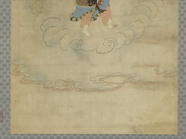 明顧繡八仙慶壽掛屏（九）和合二仙之和仙　軸