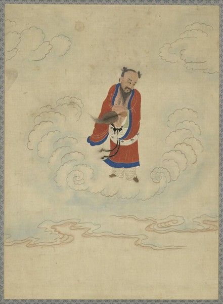 明顧繡八仙慶壽掛屏（十）漢鍾離　軸