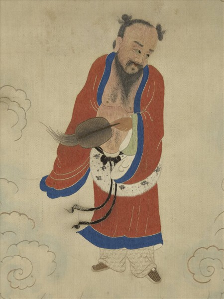 明顧繡八仙慶壽掛屏（十）漢鍾離　軸