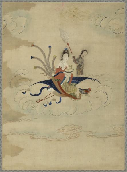 明顧繡八仙慶壽掛屏（十一）西池王母　軸