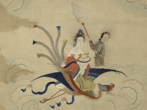 明顧繡八仙慶壽掛屏（十一）西池王母　軸