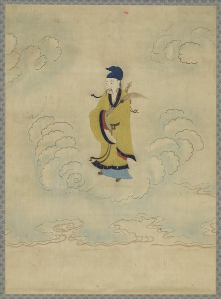 明顧繡八仙慶壽掛屏（十二）呂洞賓　軸