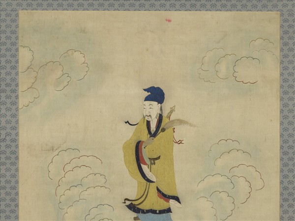 明顧繡八仙慶壽掛屏（十二）呂洞賓　軸