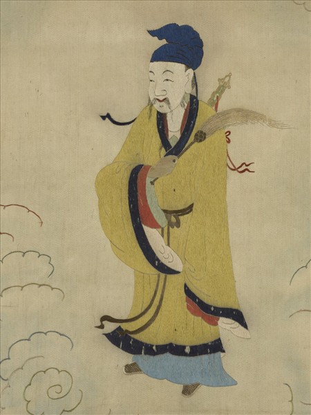 明顧繡八仙慶壽掛屏（十二）呂洞賓　軸