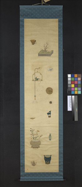明粵繡博古圖屏（五）　軸
