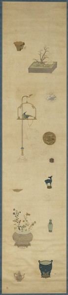 明粵繡博古圖屏（五）　軸