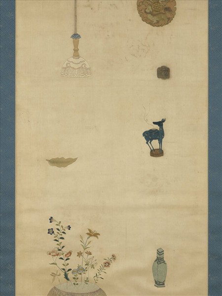 明粵繡博古圖屏（五）　軸