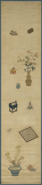 明粵繡博古圖屏（六）　軸