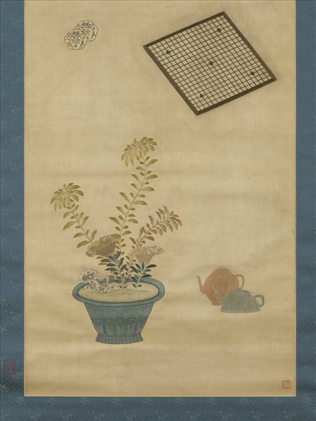 明粵繡博古圖屏（六）　軸