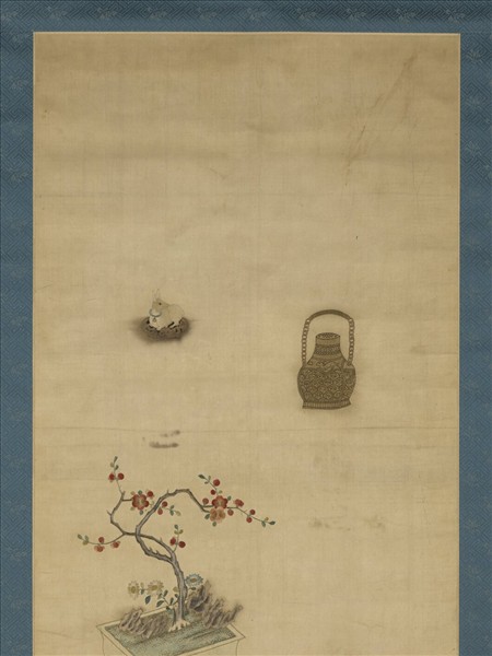 明粵繡博古圖屏（七）　軸