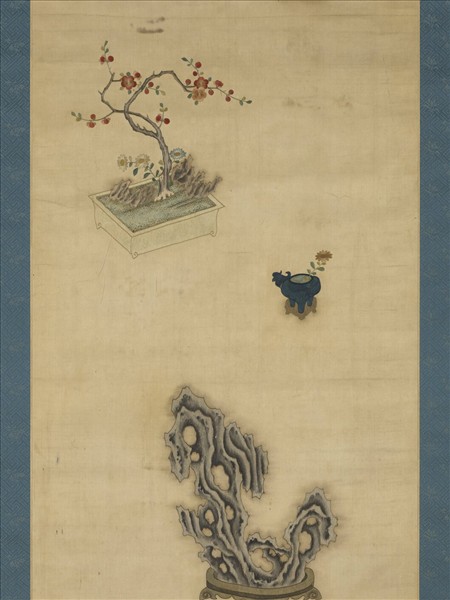 明粵繡博古圖屏（七）　軸