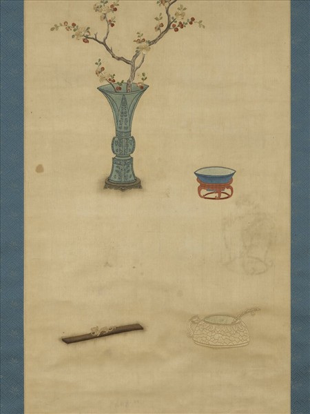 明粵繡博古圖屏（八）　軸