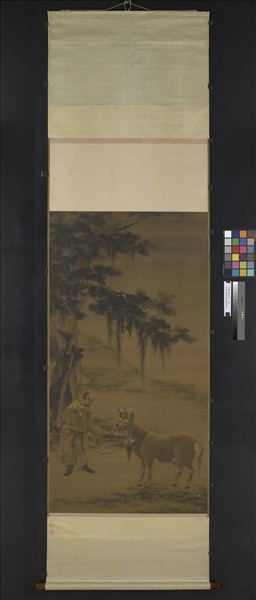 明戴進畫紈牛　軸