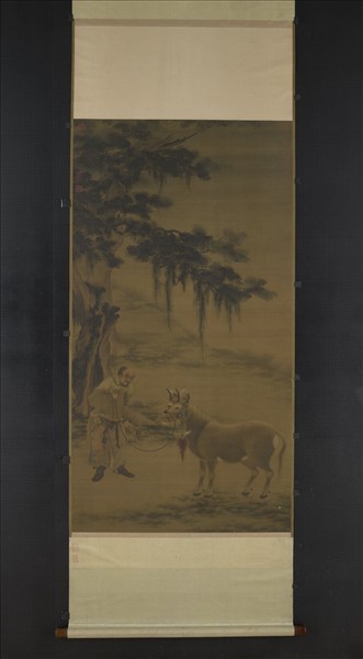 明戴進畫紈牛　軸