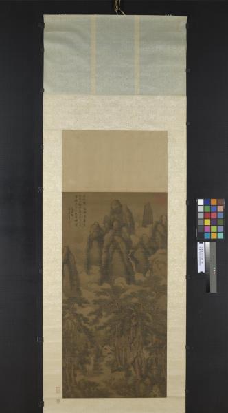 明戴進長松五鹿　軸