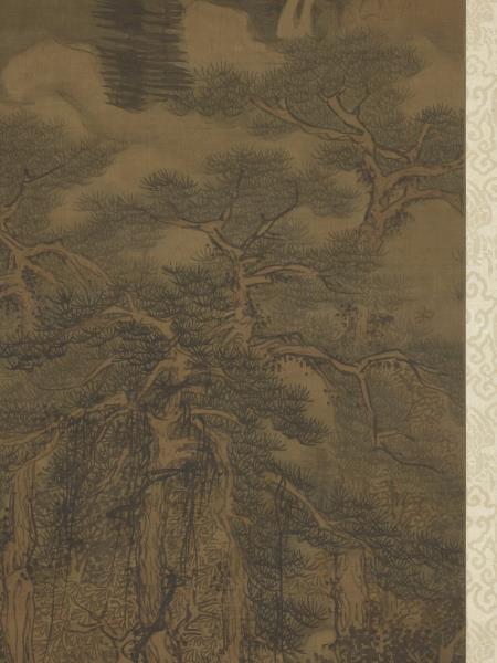 明戴進長松五鹿　軸