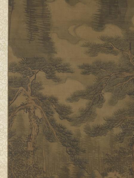 明戴進長松五鹿　軸