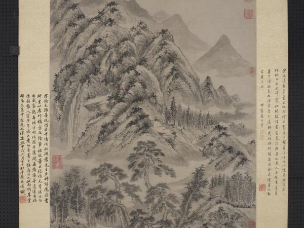 明杜瓊南湖草堂圖　軸