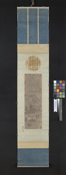 明杜瓊師林圖　軸