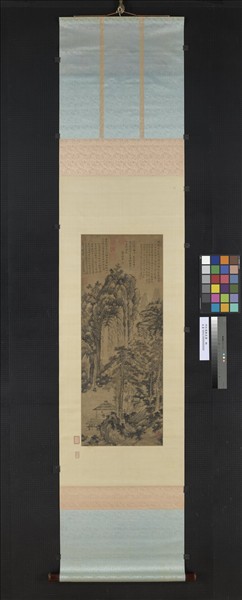 明杜瓊聽泉圖　軸