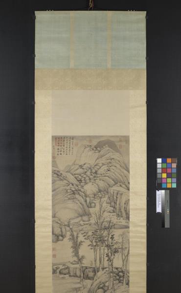 明沈周策杖圖　軸